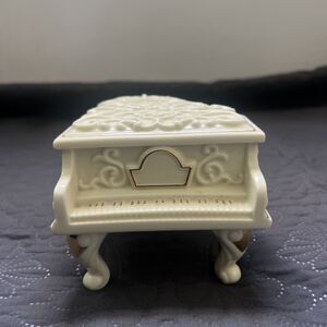 Enesco Symphony "Music of the Night" 1995 White Porcelain Grand Piano Music Box